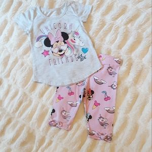 Disney Minnie Mouse matching set 2T